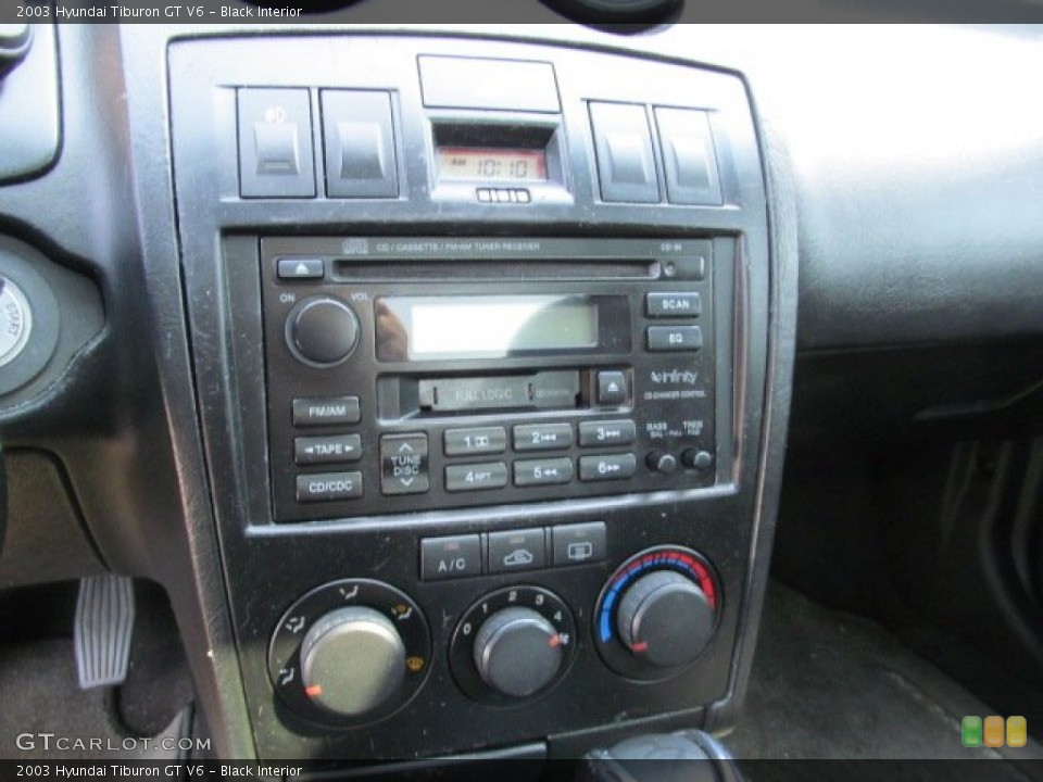 Black Interior Controls for the 2003 Hyundai Tiburon GT V6 #65925761