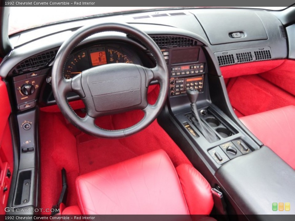 Red Interior Dashboard for the 1992 Chevrolet Corvette Convertible #65928053