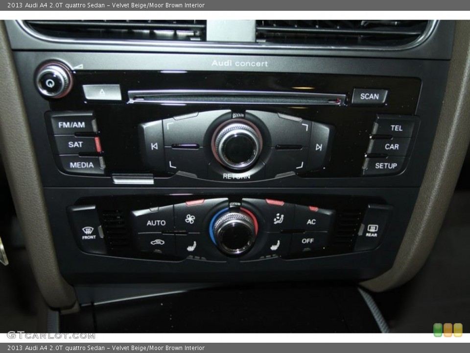 Velvet Beige/Moor Brown Interior Controls for the 2013 Audi A4 2.0T quattro Sedan #65930270