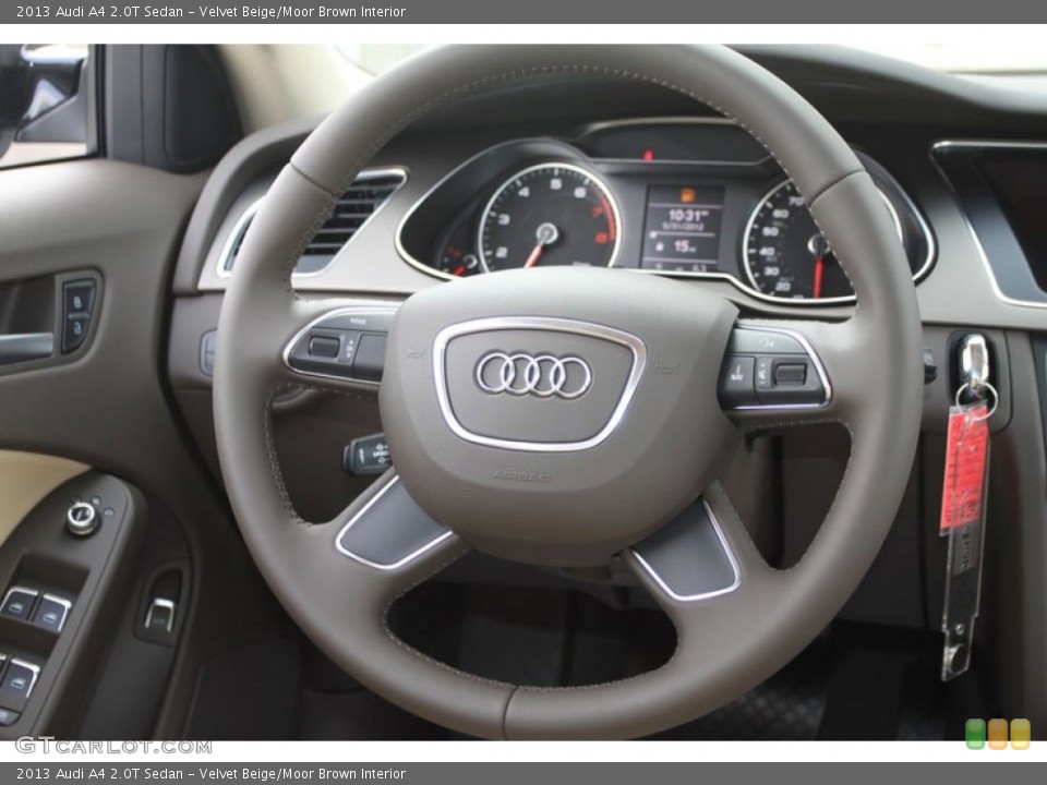 Velvet Beige/Moor Brown Interior Steering Wheel for the 2013 Audi A4 2.0T Sedan #65930504