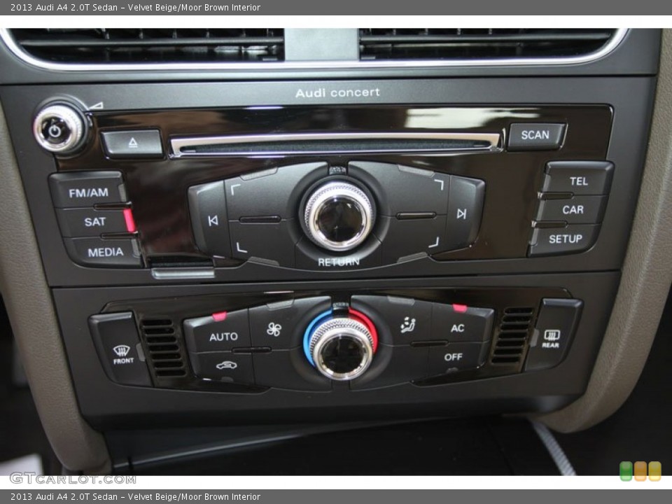 Velvet Beige/Moor Brown Interior Controls for the 2013 Audi A4 2.0T Sedan #65930519