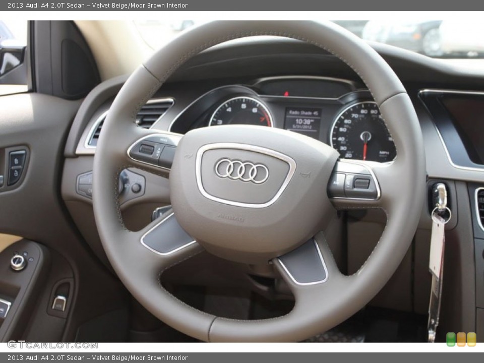 Velvet Beige/Moor Brown Interior Steering Wheel for the 2013 Audi A4 2.0T Sedan #65931015