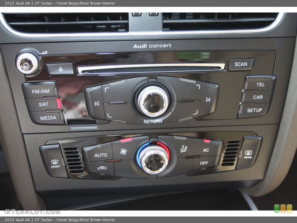 Velvet Beige/Moor Brown Interior Controls for the 2013 Audi A4 2.0T Sedan #65931034