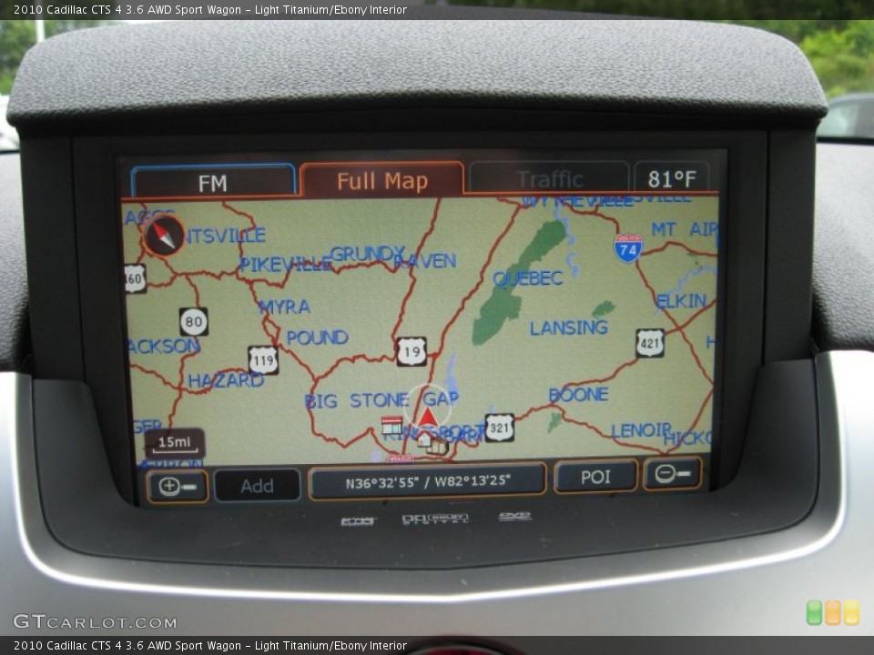 Light Titanium/Ebony Interior Navigation for the 2010 Cadillac CTS 4 3.6 AWD Sport Wagon #65931218
