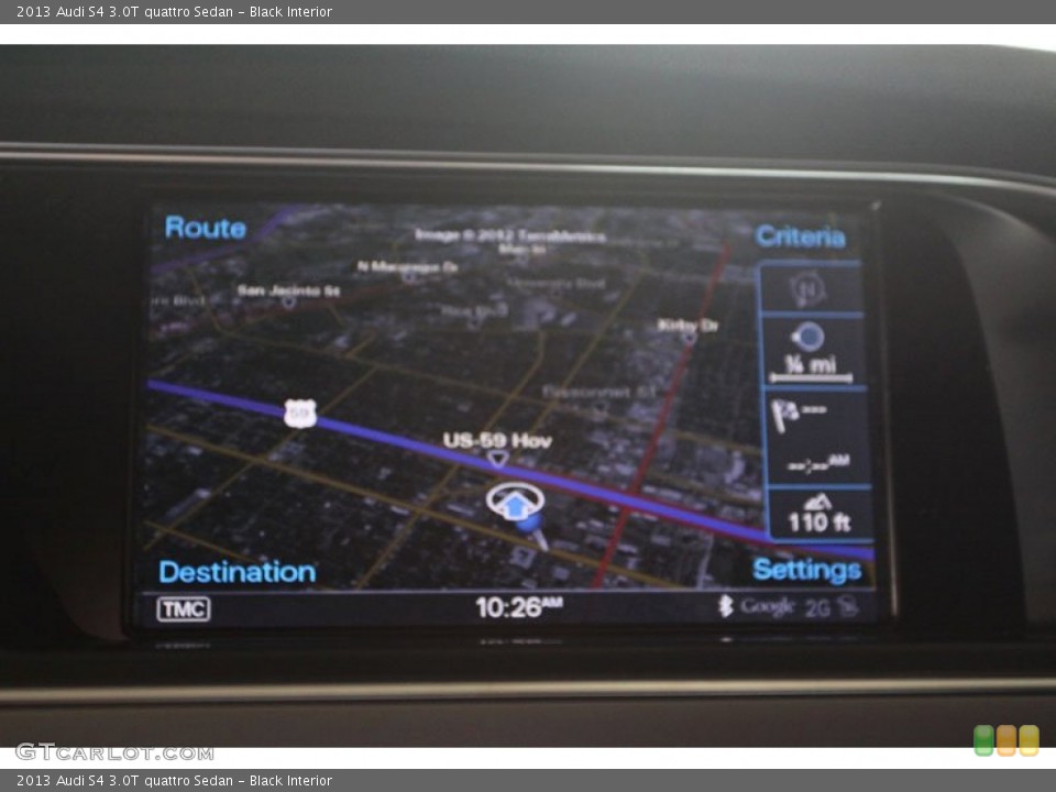 Black Interior Navigation for the 2013 Audi S4 3.0T quattro Sedan #65931957
