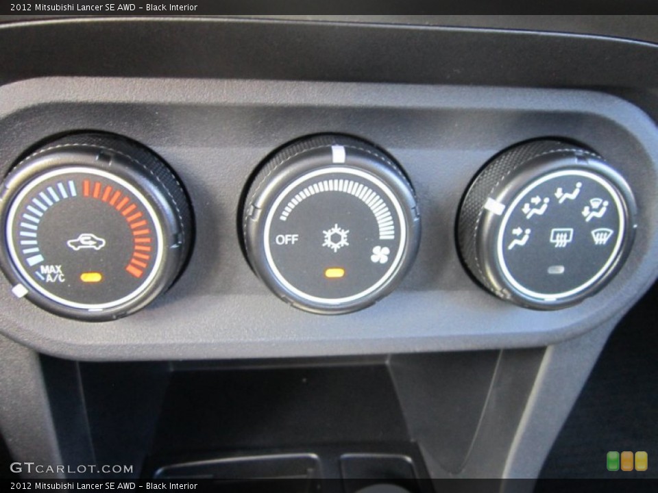 Black Interior Controls for the 2012 Mitsubishi Lancer SE AWD #65931971