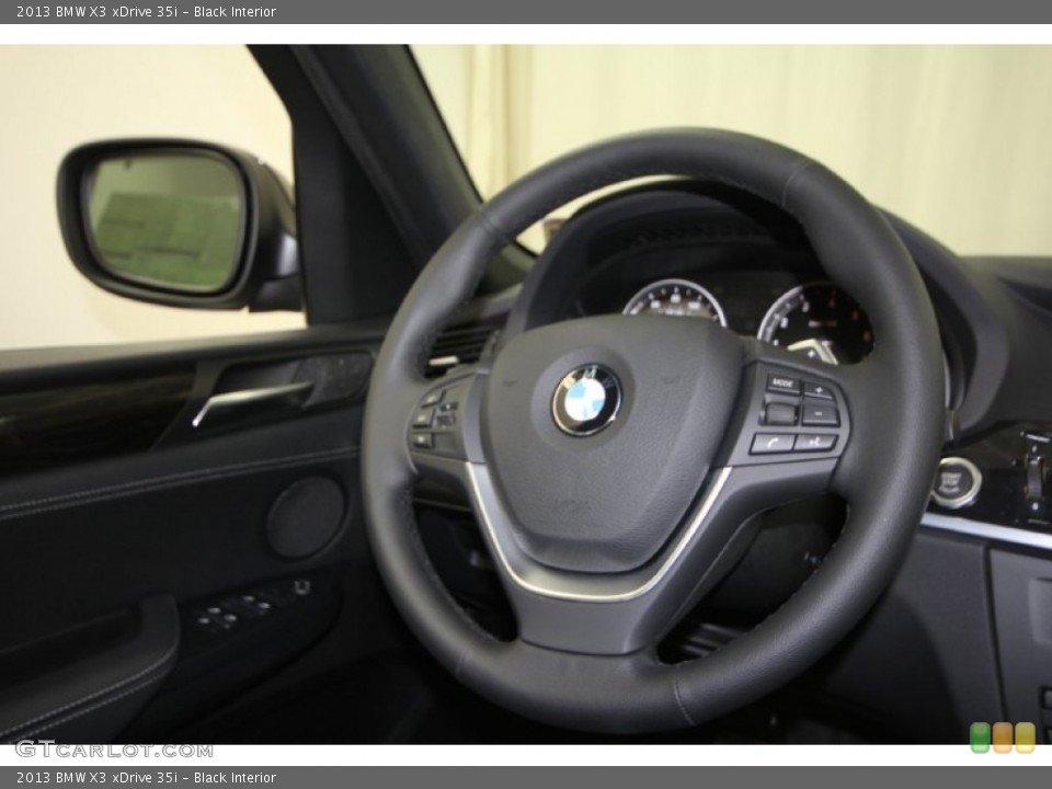 Black Interior Steering Wheel for the 2013 BMW X3 xDrive 35i #65938664
