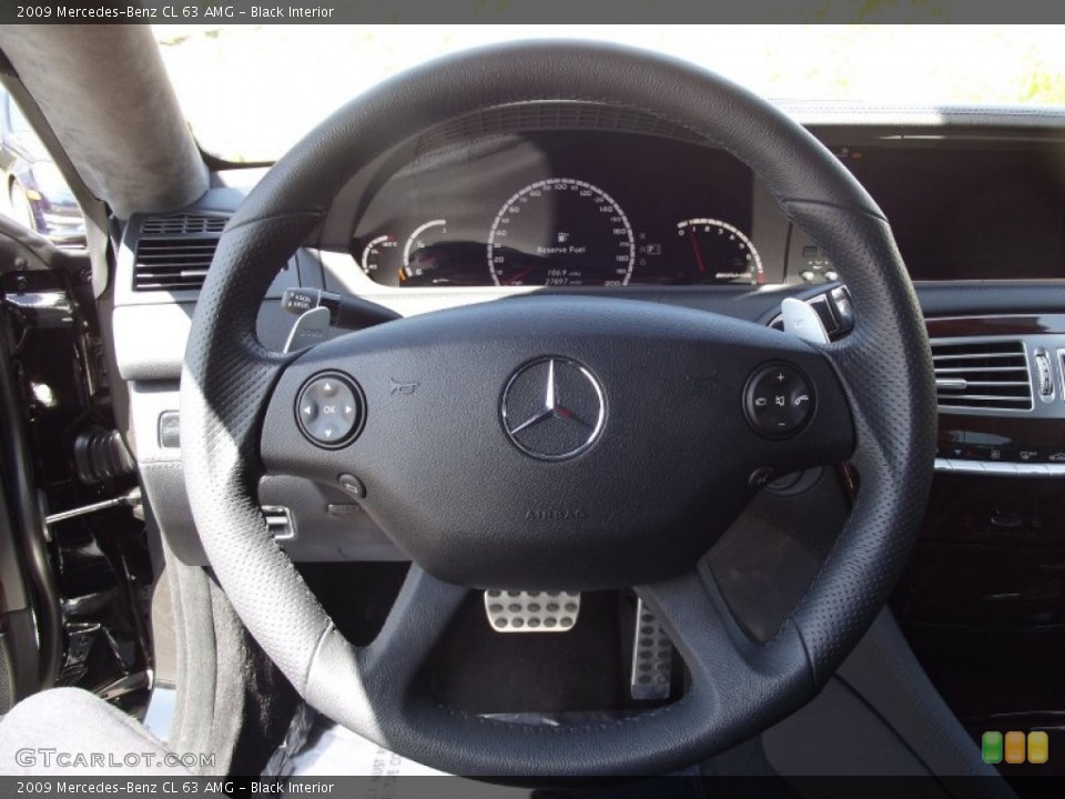 Black Interior Steering Wheel for the 2009 Mercedes-Benz CL 63 AMG #65939501