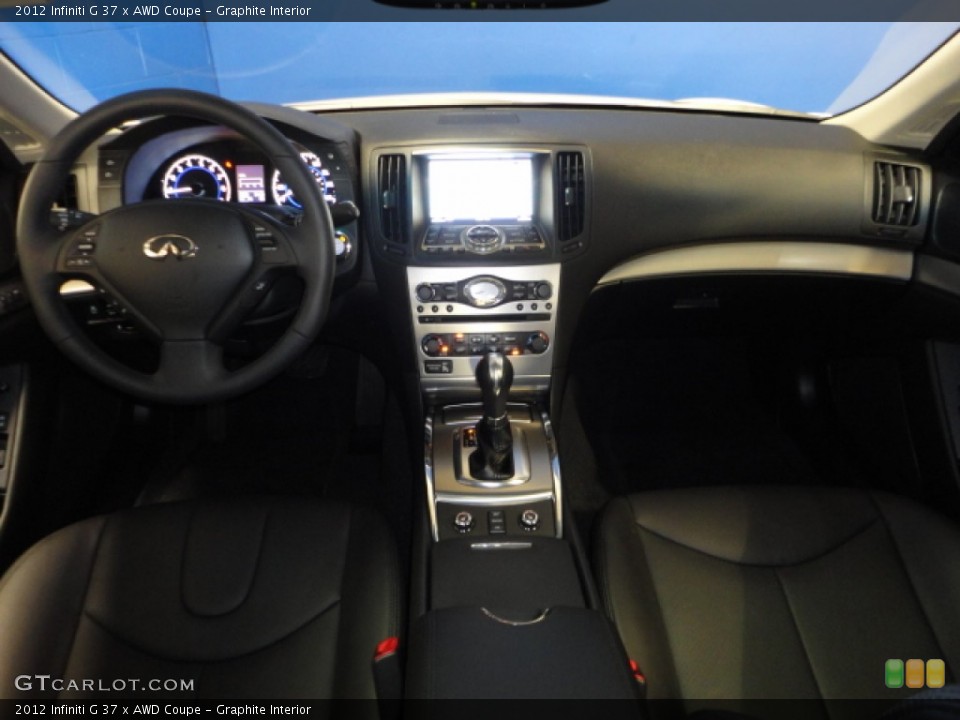 Graphite Interior Dashboard for the 2012 Infiniti G 37 x AWD Coupe #65941808