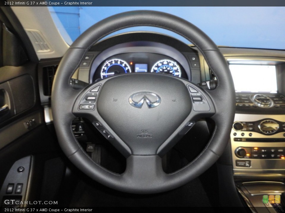 Graphite Interior Steering Wheel for the 2012 Infiniti G 37 x AWD Coupe #65941823