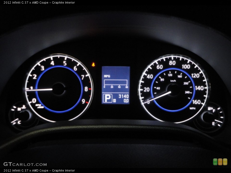 Graphite Interior Gauges for the 2012 Infiniti G 37 x AWD Coupe #65941831