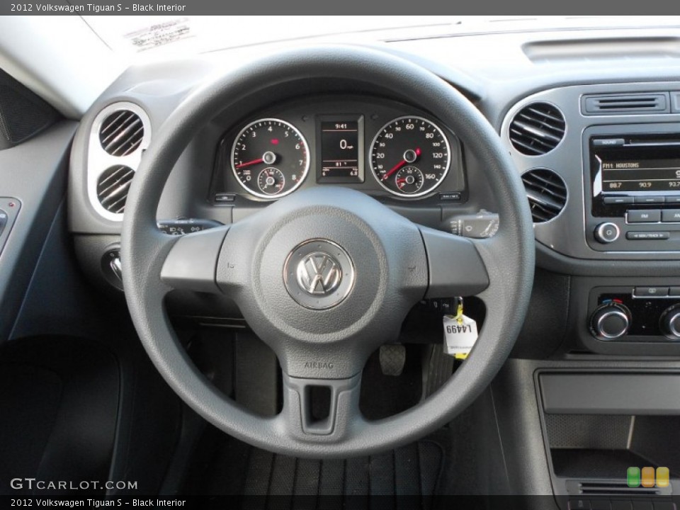 Black Interior Steering Wheel for the 2012 Volkswagen Tiguan S #65942834