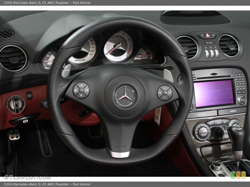 Red Interior Steering Wheel for the 2009 Mercedes-Benz SL 63 AMG Roadster #65945093