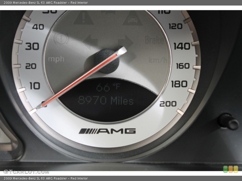 Red Interior Gauges for the 2009 Mercedes-Benz SL 63 AMG Roadster #65945275