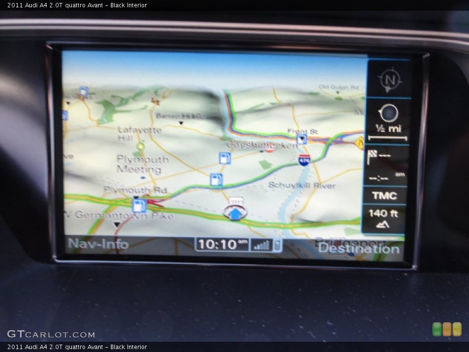 Black Interior Navigation for the 2011 Audi A4 2.0T quattro Avant #65945669