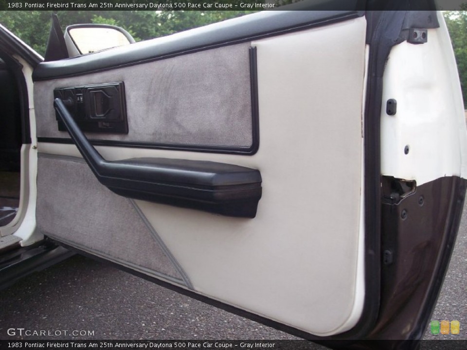 Gray Interior Door Panel for the 1983 Pontiac Firebird Trans Am 25th Anniversary Daytona 500 Pace Car Coupe #65948420