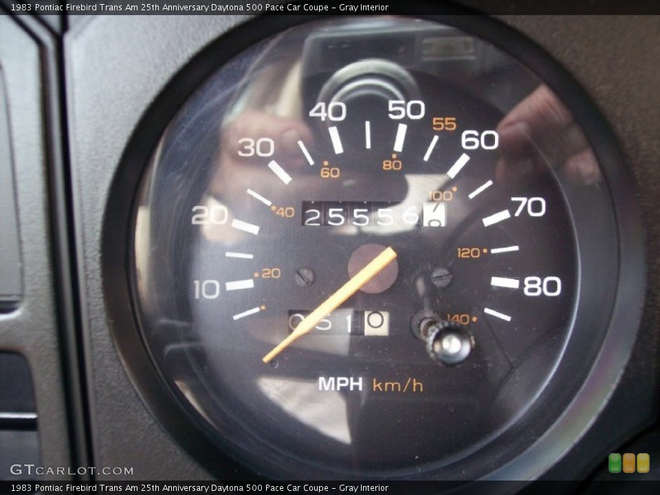Gray Interior Gauges for the 1983 Pontiac Firebird Trans Am 25th Anniversary Daytona 500 Pace Car Coupe #65948642