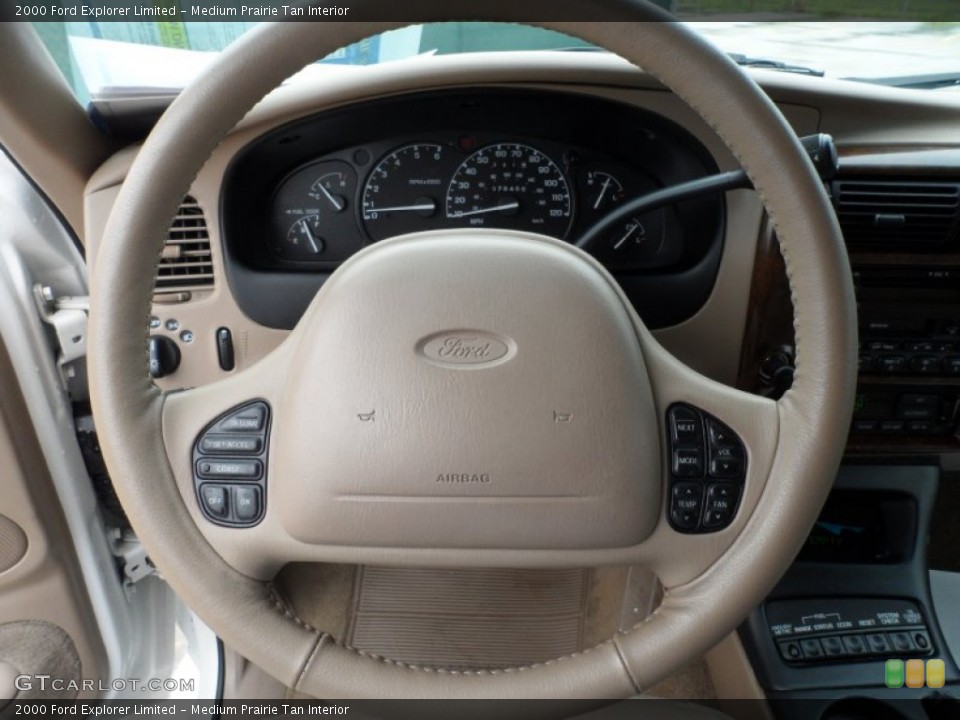 Medium Prairie Tan Interior Steering Wheel for the 2000 Ford Explorer Limited #65958236