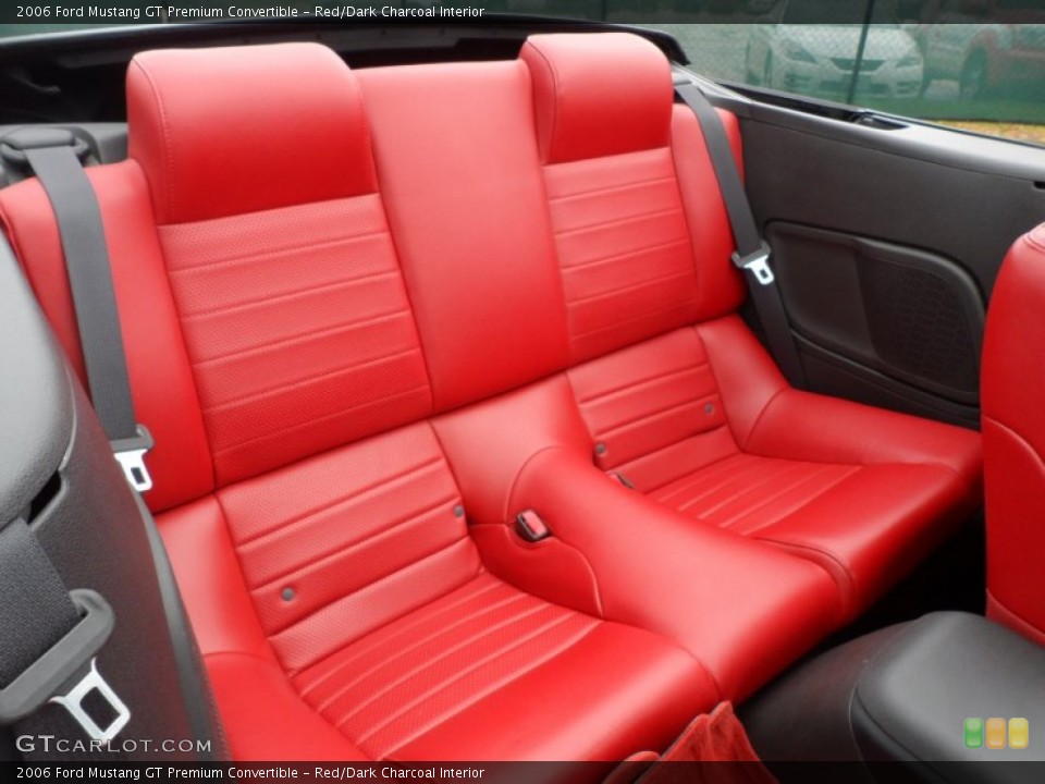 Red/Dark Charcoal Interior Rear Seat for the 2006 Ford Mustang GT Premium Convertible #65959130