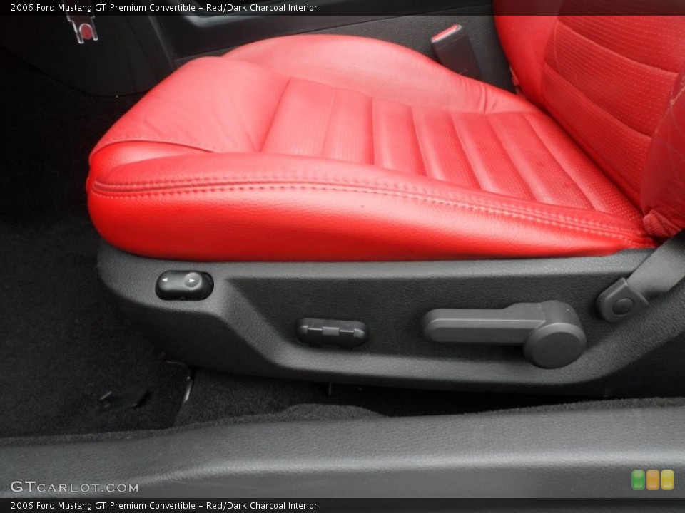 Red/Dark Charcoal Interior Front Seat for the 2006 Ford Mustang GT Premium Convertible #65959160
