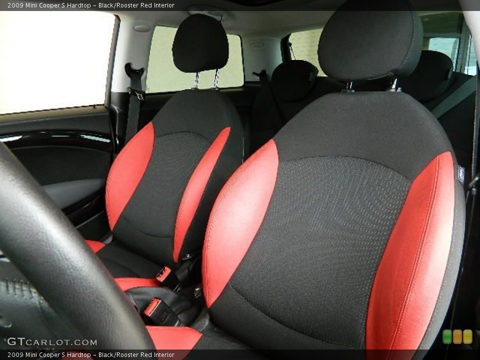 Black/Rooster Red Interior Photo for the 2009 Mini Cooper S Hardtop #65960363