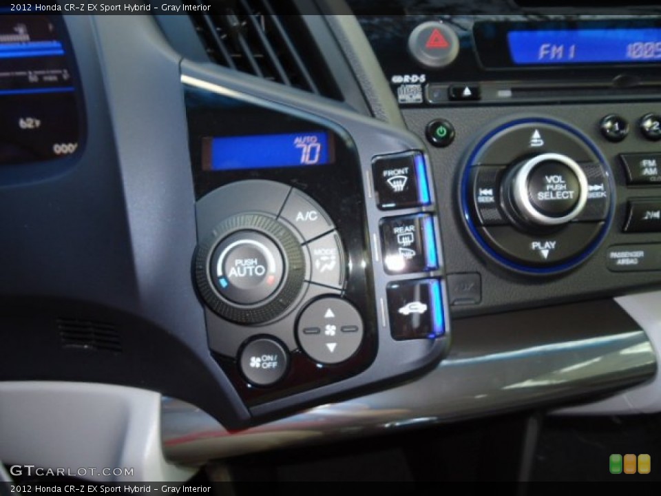 Gray Interior Controls for the 2012 Honda CR-Z EX Sport Hybrid #65961791