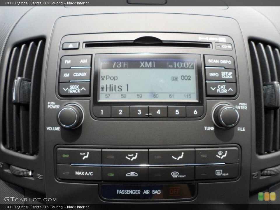Black Interior Audio System for the 2012 Hyundai Elantra GLS Touring #65963009