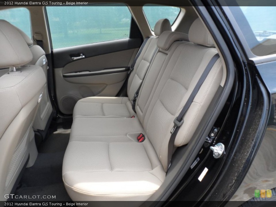 Beige Interior Rear Seat for the 2012 Hyundai Elantra GLS Touring #65963261