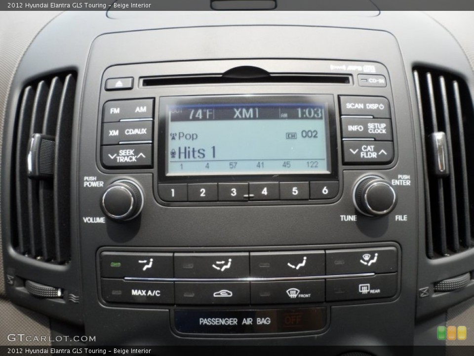 Beige Interior Audio System for the 2012 Hyundai Elantra GLS Touring #65963321