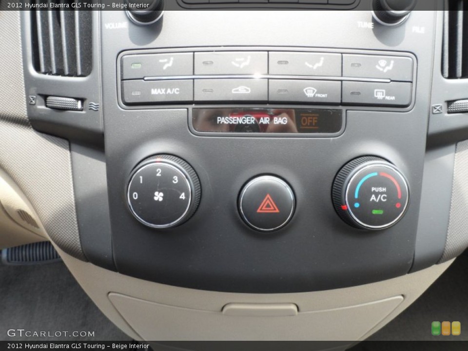 Beige Interior Controls for the 2012 Hyundai Elantra GLS Touring #65963330