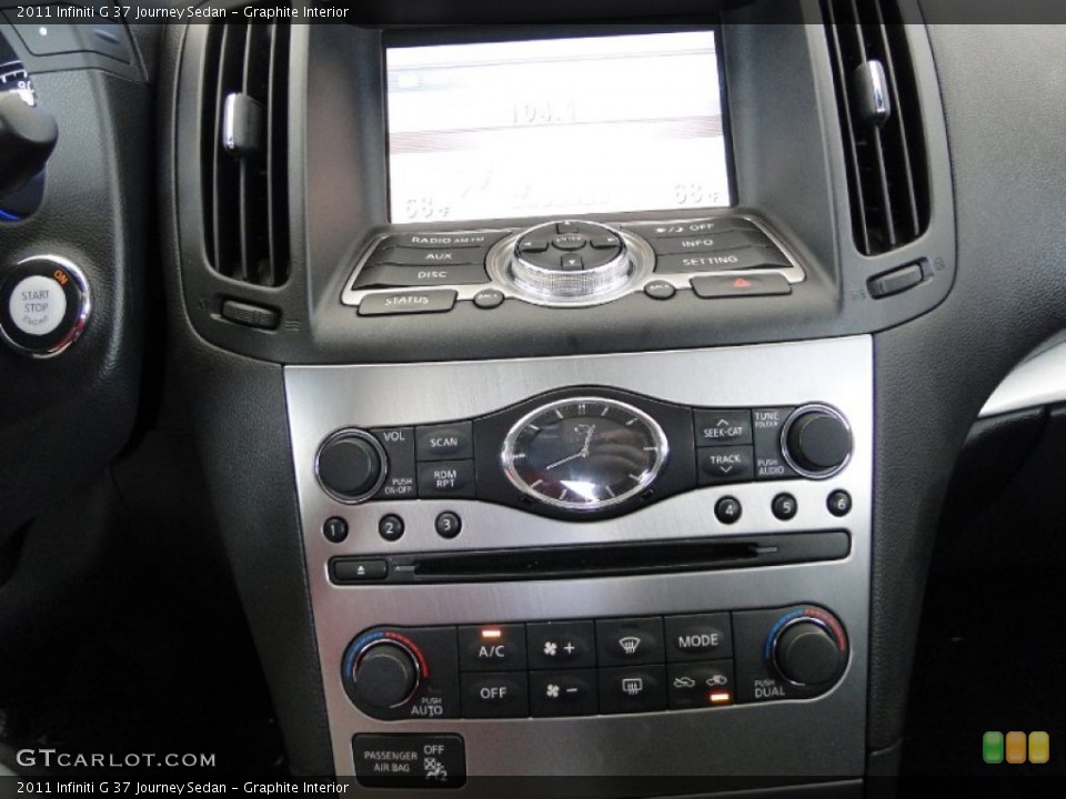 Graphite Interior Controls for the 2011 Infiniti G 37 Journey Sedan #65963375