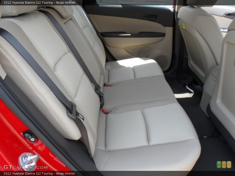 Beige Interior Rear Seat for the 2012 Hyundai Elantra GLS Touring #65963576