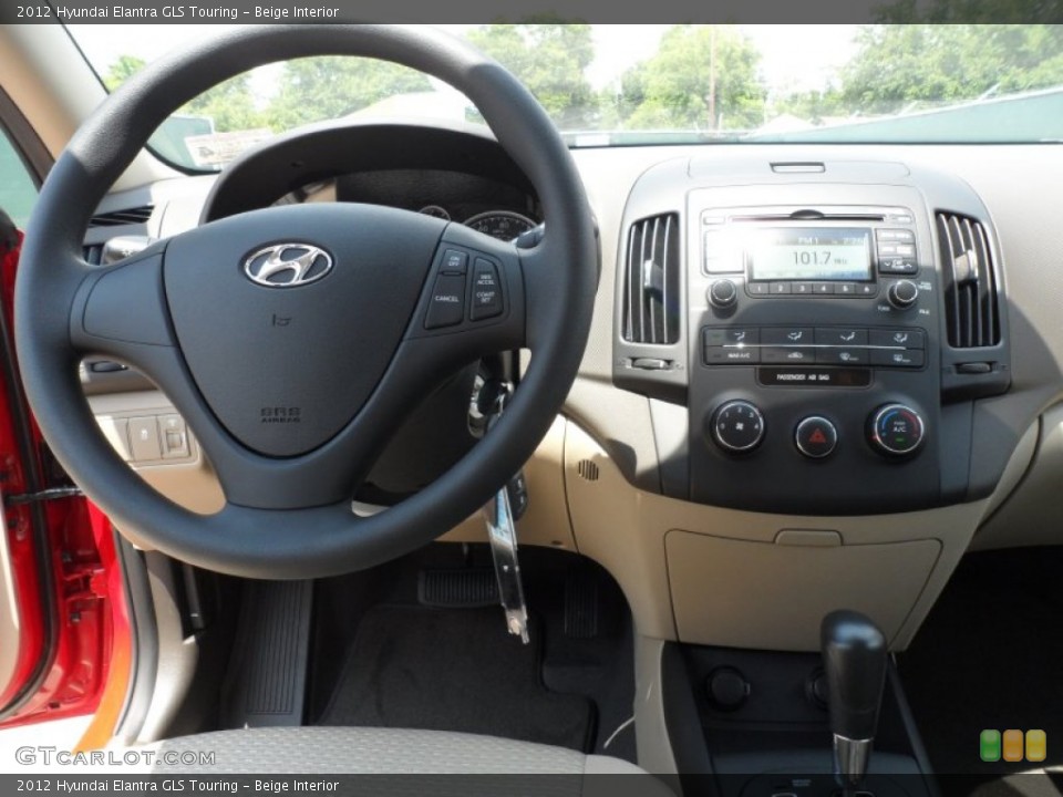 Beige Interior Dashboard for the 2012 Hyundai Elantra GLS Touring #65963630