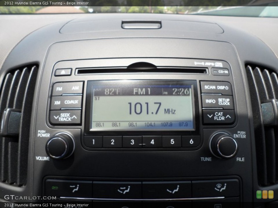 Beige Interior Audio System for the 2012 Hyundai Elantra GLS Touring #65963639