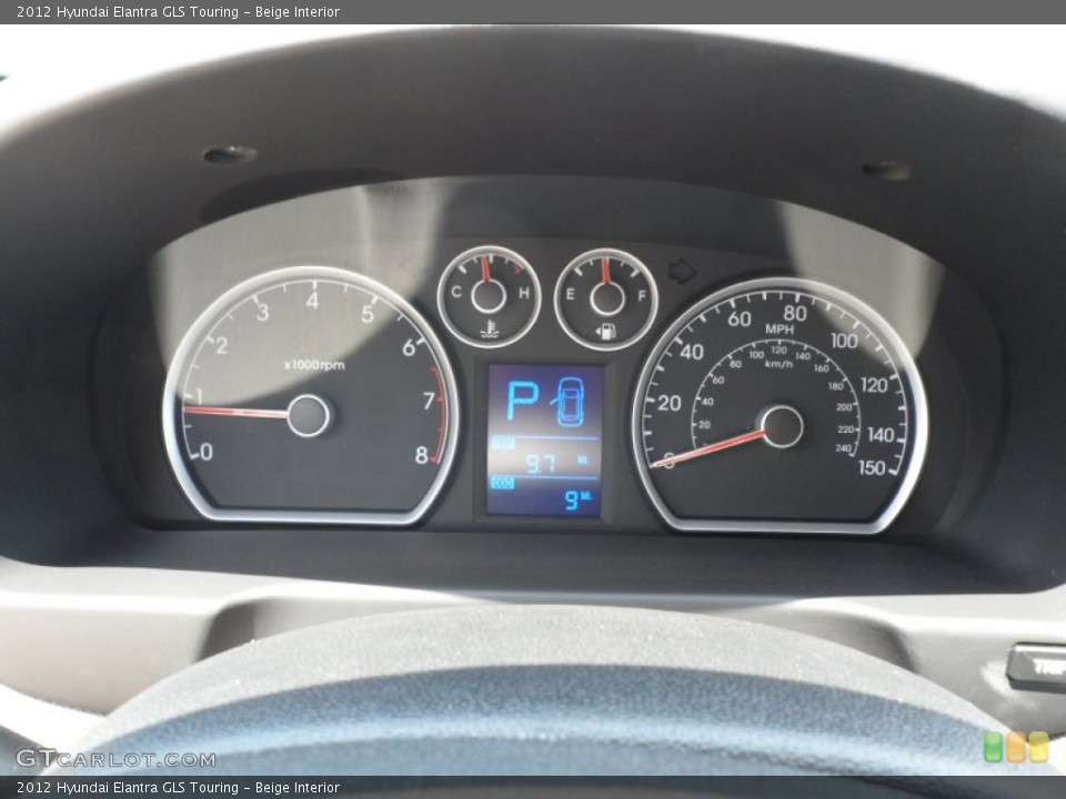 Beige Interior Gauges for the 2012 Hyundai Elantra GLS Touring #65963675