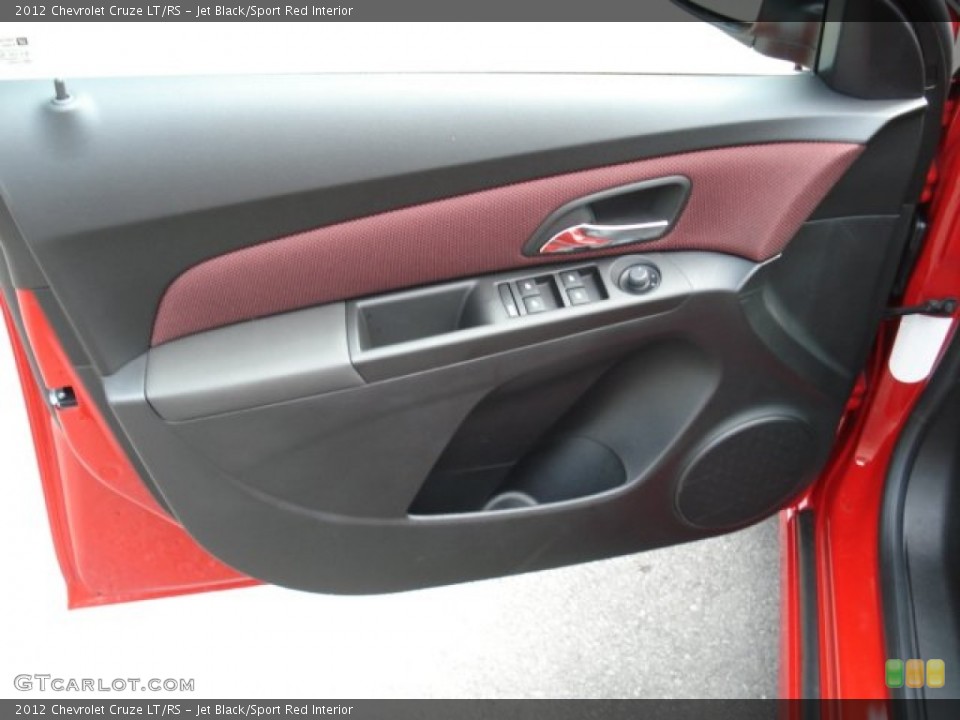 Jet Black/Sport Red Interior Door Panel for the 2012 Chevrolet Cruze LT/RS #65969357