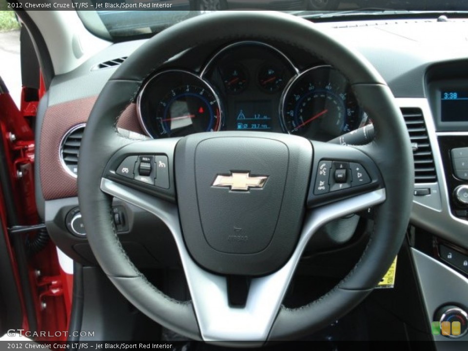 Jet Black/Sport Red Interior Steering Wheel for the 2012 Chevrolet Cruze LT/RS #65969375