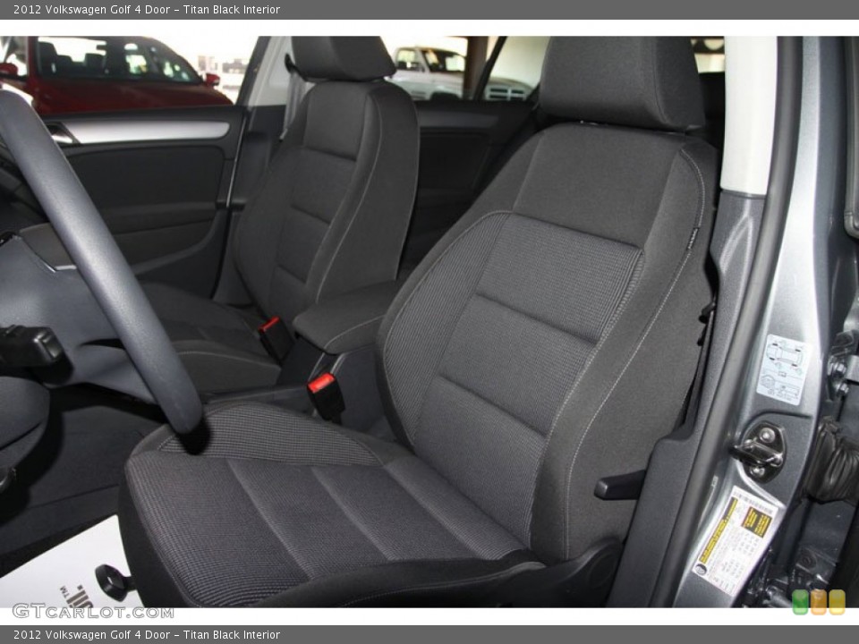 Titan Black Interior Front Seat for the 2012 Volkswagen Golf 4 Door #65984625