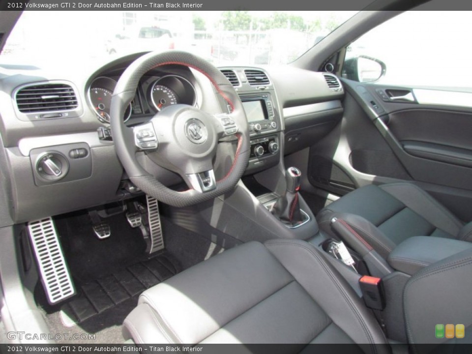 Titan Black Interior Prime Interior for the 2012 Volkswagen GTI 2 Door Autobahn Edition #65993193