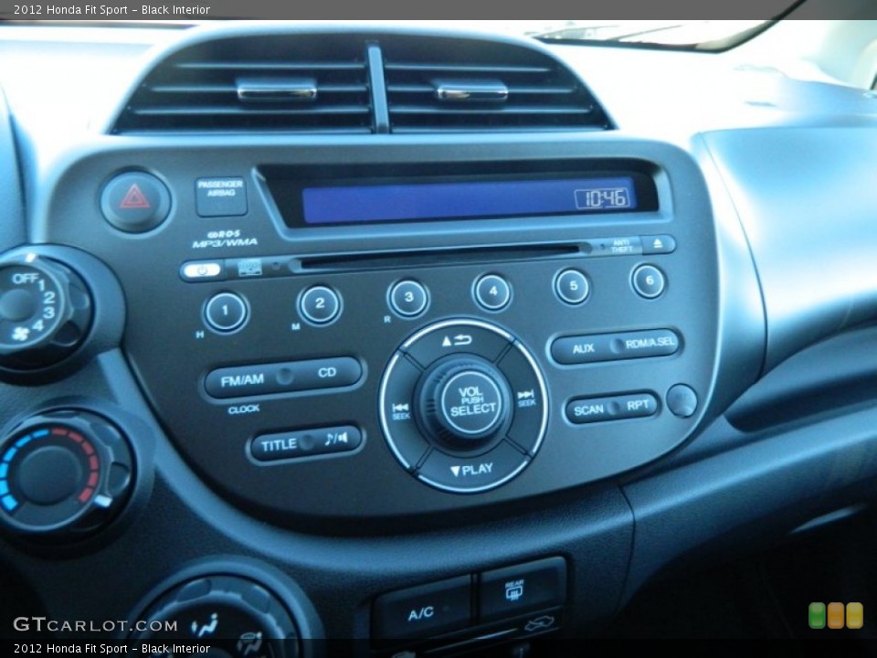 Black Interior Controls for the 2012 Honda Fit Sport #65993637