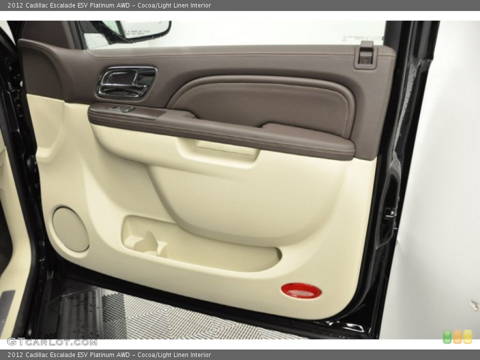 Cocoa/Light Linen Interior Door Panel for the 2012 Cadillac Escalade ESV Platinum AWD #65995155