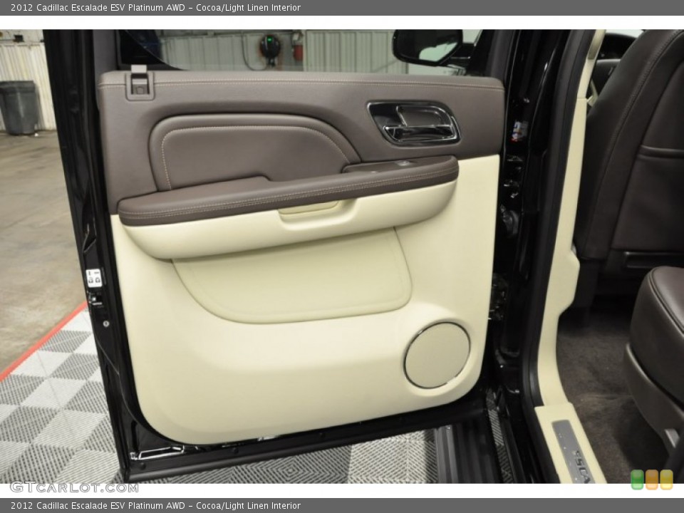 Cocoa/Light Linen Interior Door Panel for the 2012 Cadillac Escalade ESV Platinum AWD #65995164