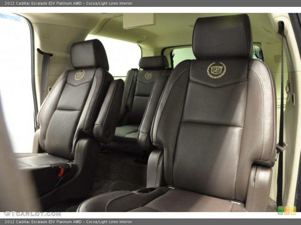 Cocoa/Light Linen Interior Rear Seat for the 2012 Cadillac Escalade ESV Platinum AWD #65995215