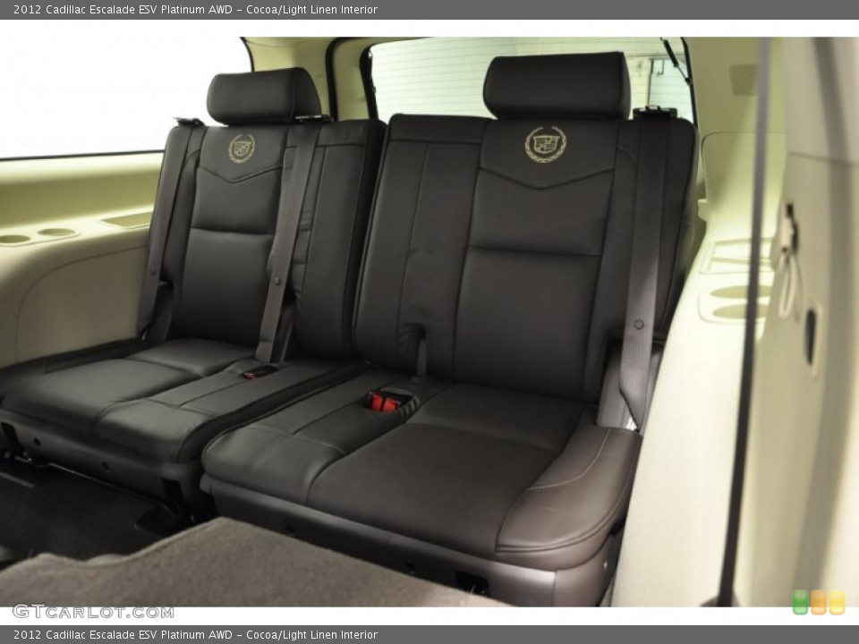 Cocoa/Light Linen Interior Rear Seat for the 2012 Cadillac Escalade ESV Platinum AWD #65995223