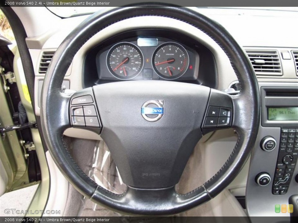 Umbra Brown/Quartz Beige Interior Steering Wheel for the 2008 Volvo S40 2.4i #65995296