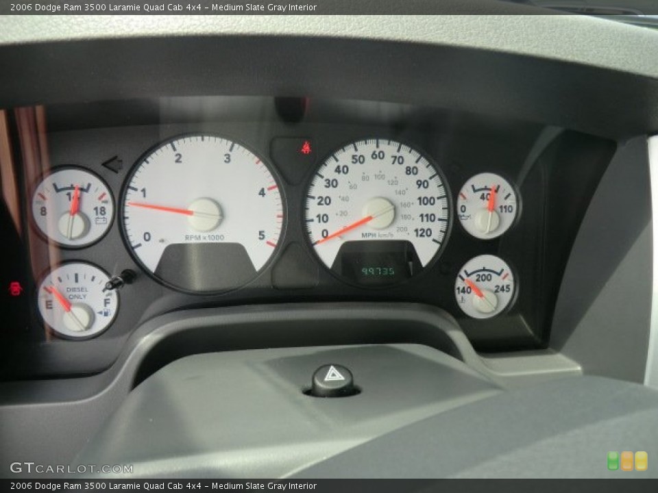 Medium Slate Gray Interior Gauges for the 2006 Dodge Ram 3500 Laramie Quad Cab 4x4 #65997531
