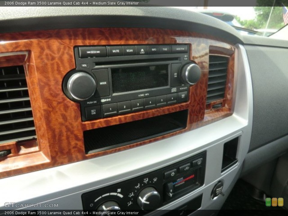Medium Slate Gray Interior Controls for the 2006 Dodge Ram 3500 Laramie Quad Cab 4x4 #65997543