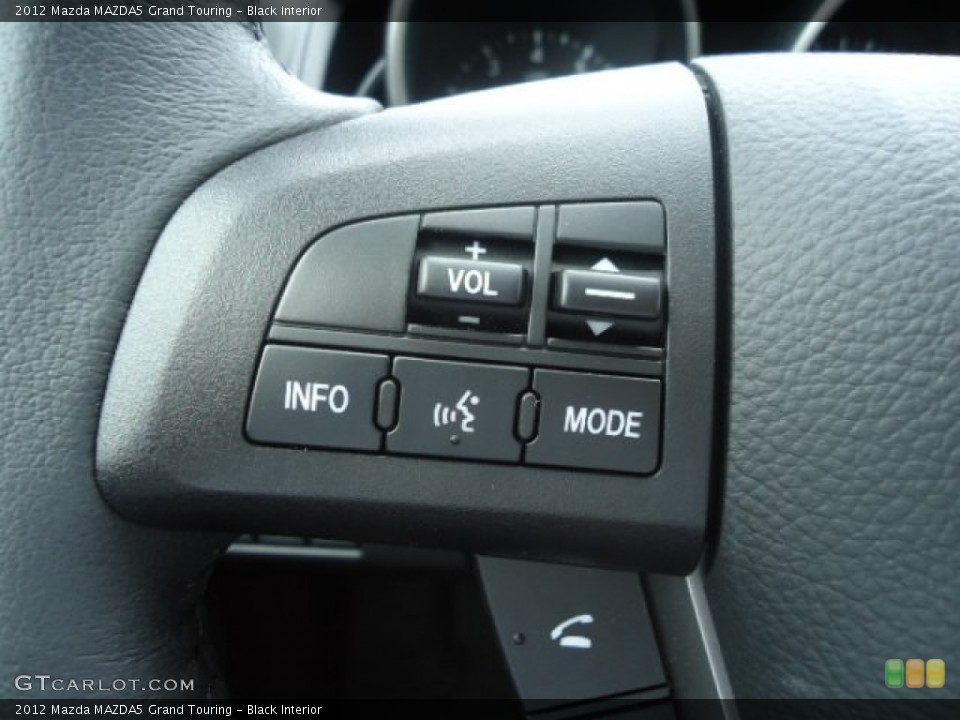 Black Interior Controls for the 2012 Mazda MAZDA5 Grand Touring #66001992