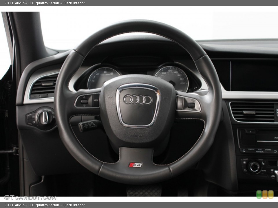 Black Interior Steering Wheel for the 2011 Audi S4 3.0 quattro Sedan #66004032