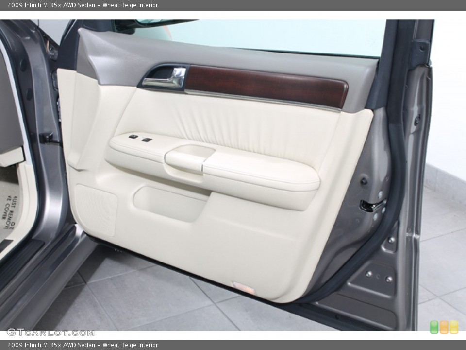 Wheat Beige Interior Door Panel for the 2009 Infiniti M 35x AWD Sedan #66006978